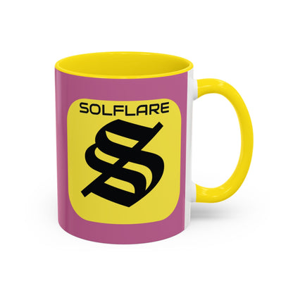 SolflareLogo Pink Accent Mug by cypherpunkgear.com – cypherpunkgear.com | Cypherpunk Merch