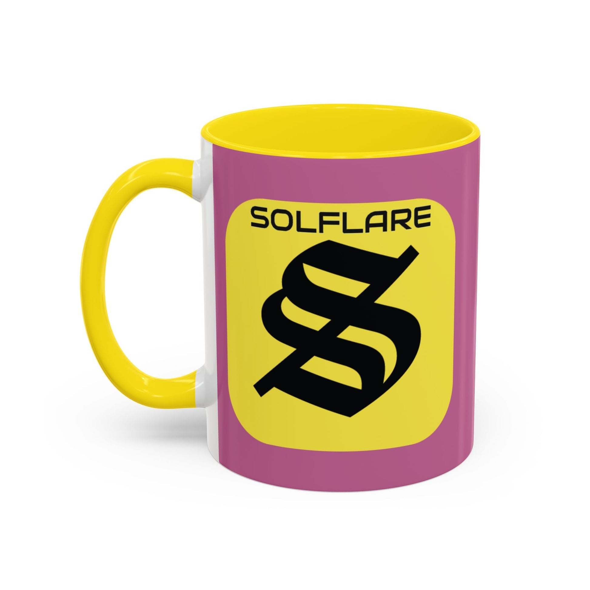 SolflareLogo Pink Accent Mug by cypherpunkgear.com – cypherpunkgear.com | Cypherpunk Merch
