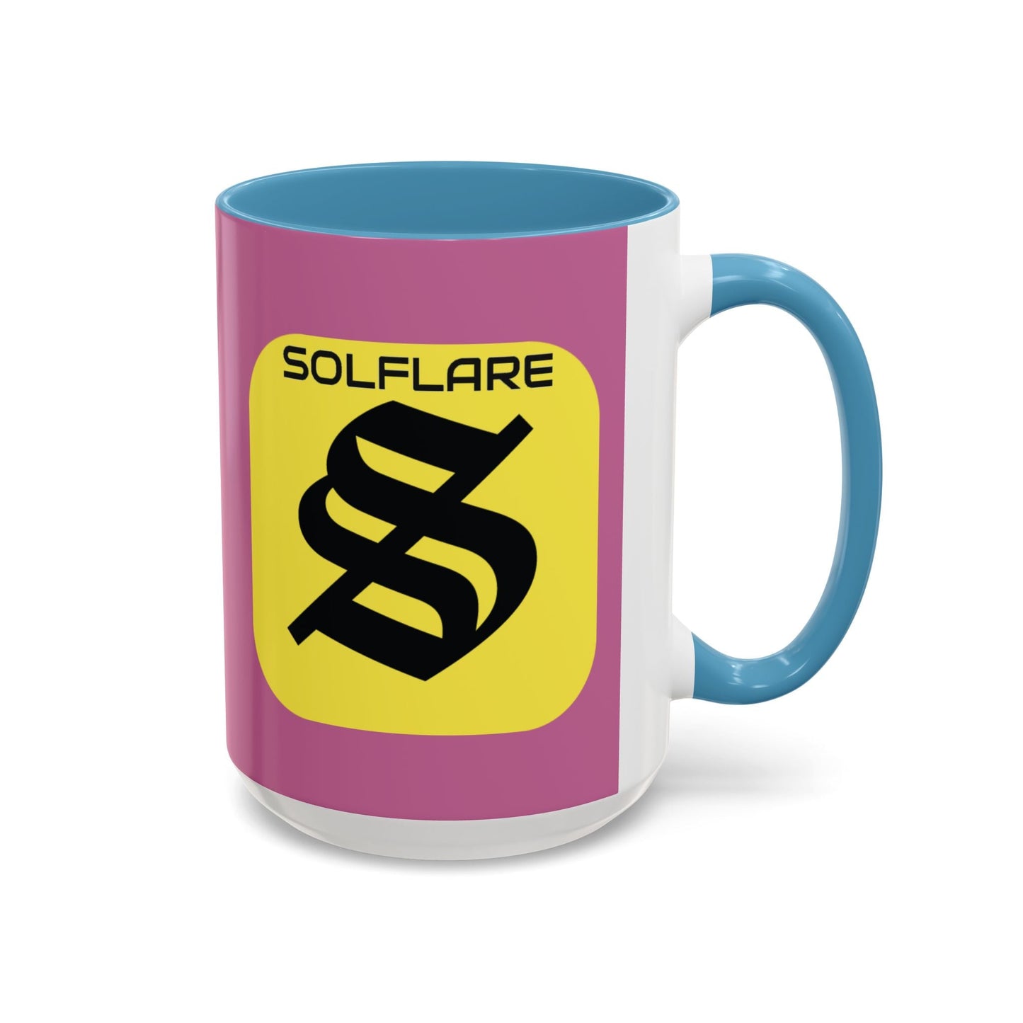 SolflareLogo Pink Accent Mug by cypherpunkgear.com – cypherpunkgear.com | Cypherpunk Merch