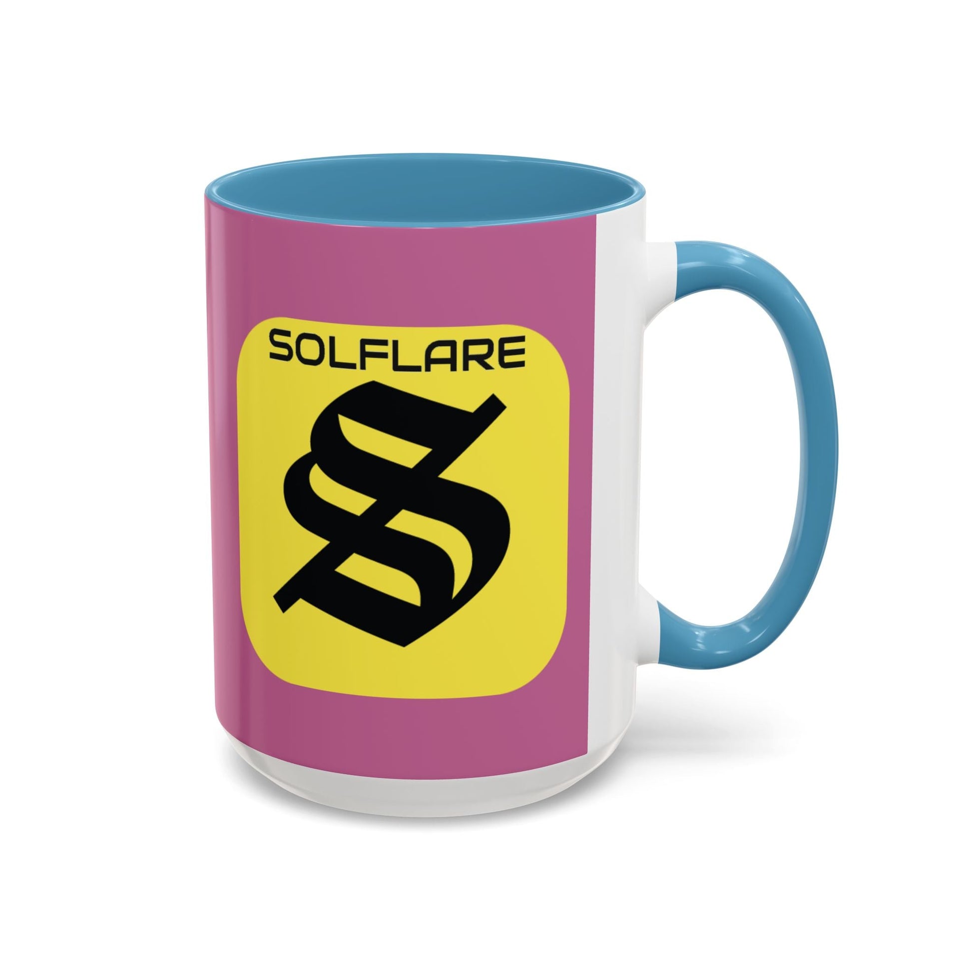 SolflareLogo Pink Accent Mug by cypherpunkgear.com – cypherpunkgear.com | Cypherpunk Merch