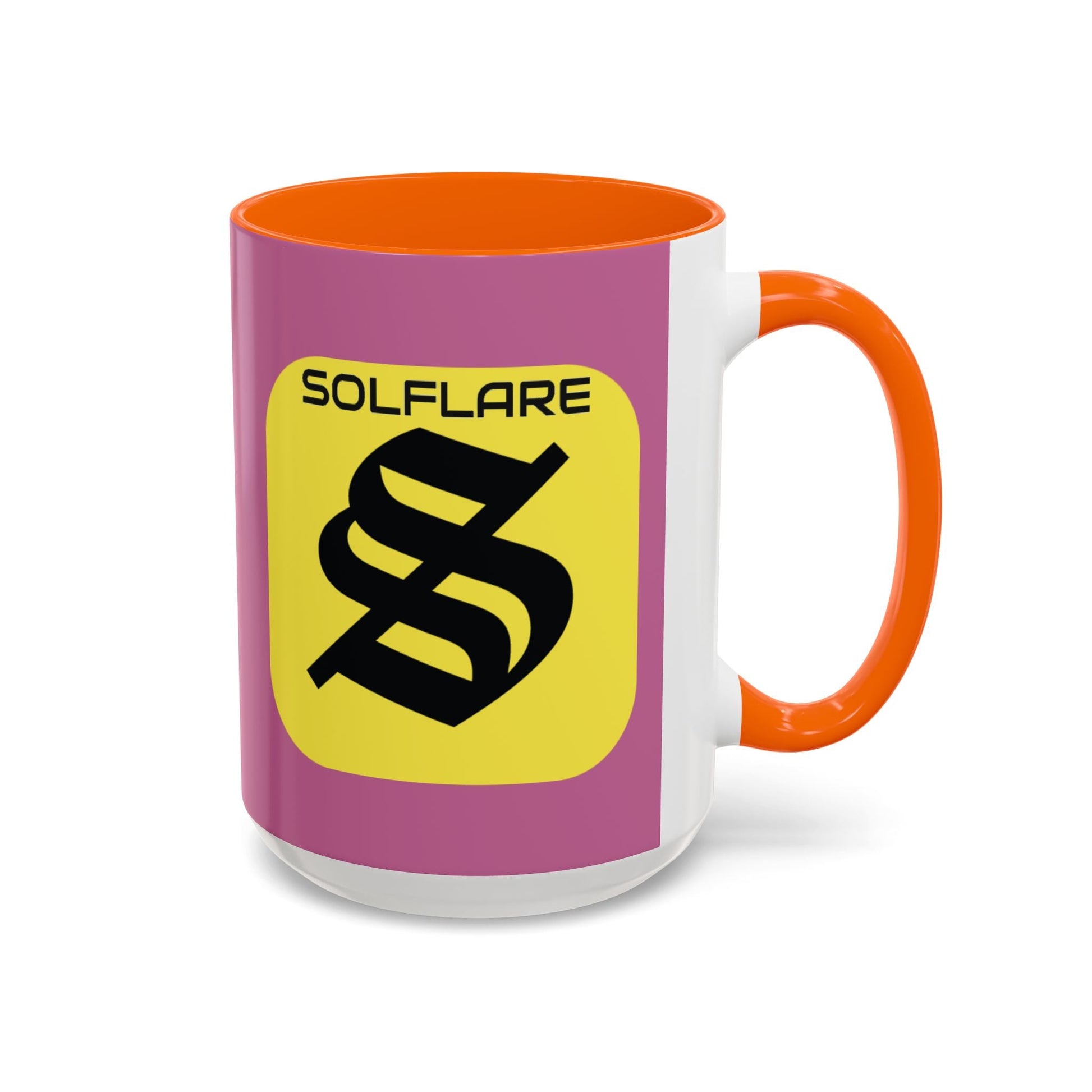 SolflareLogo Pink Accent Mug by cypherpunkgear.com – cypherpunkgear.com | Cypherpunk Merch