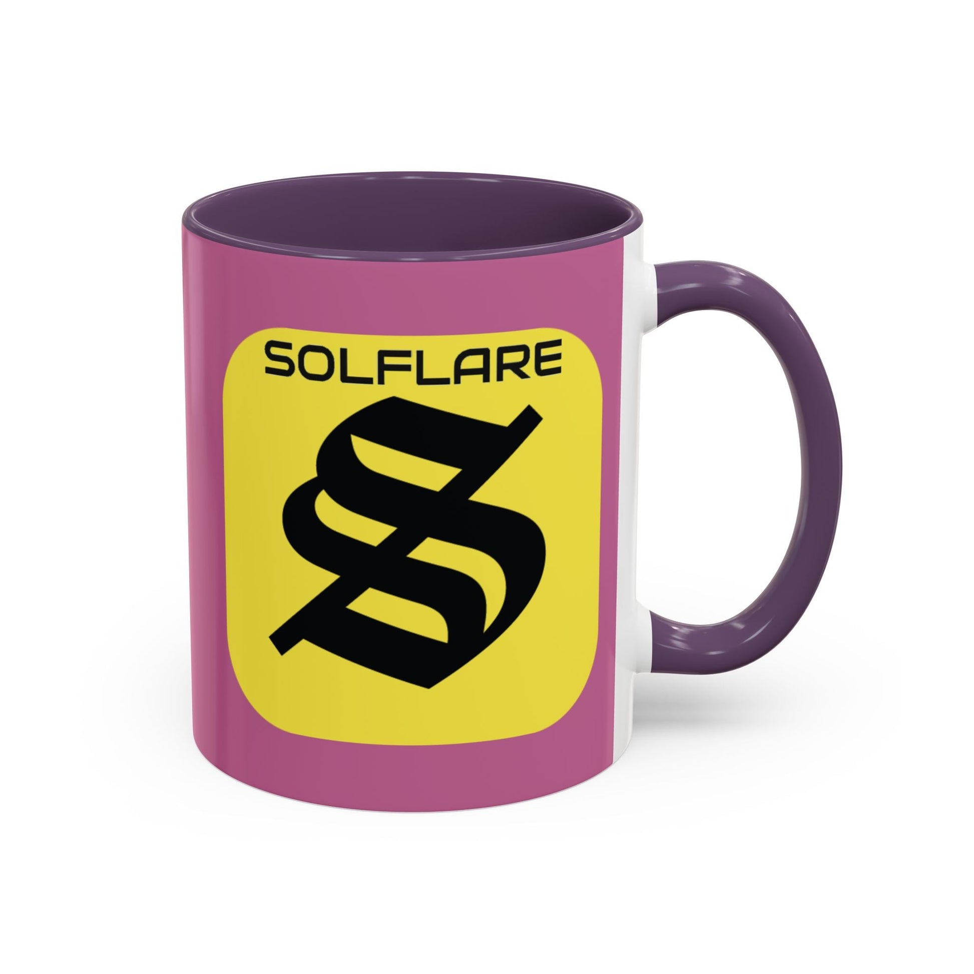 SolflareLogo Pink Accent Mug by cypherpunkgear.com – cypherpunkgear.com | Cypherpunk Merch