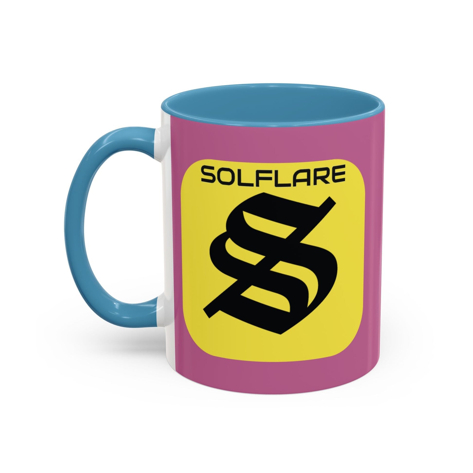 SolflareLogo Pink Accent Mug by cypherpunkgear.com – cypherpunkgear.com | Cypherpunk Merch