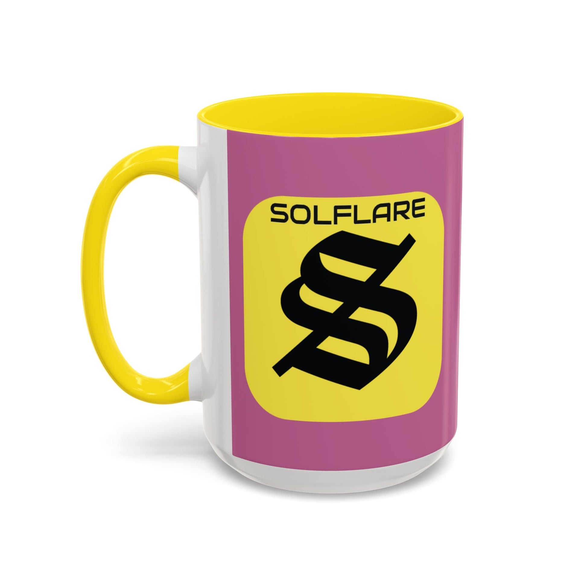 SolflareLogo Pink Accent Mug by cypherpunkgear.com – cypherpunkgear.com | Cypherpunk Merch