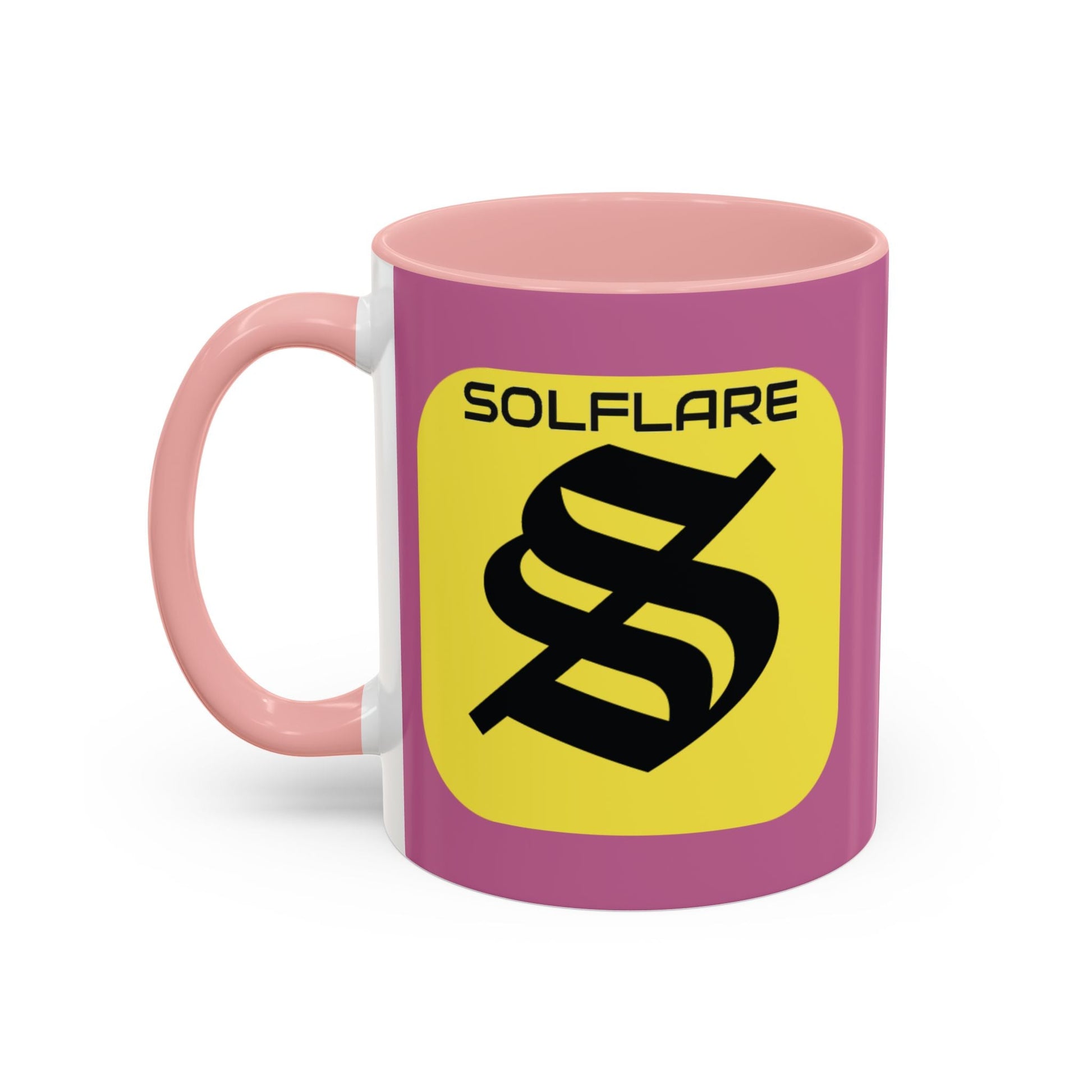 SolflareLogo Pink Accent Mug by cypherpunkgear.com – cypherpunkgear.com | Cypherpunk Merch
