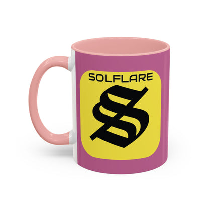SolflareLogo Pink Accent Mug by cypherpunkgear.com – cypherpunkgear.com | Cypherpunk Merch