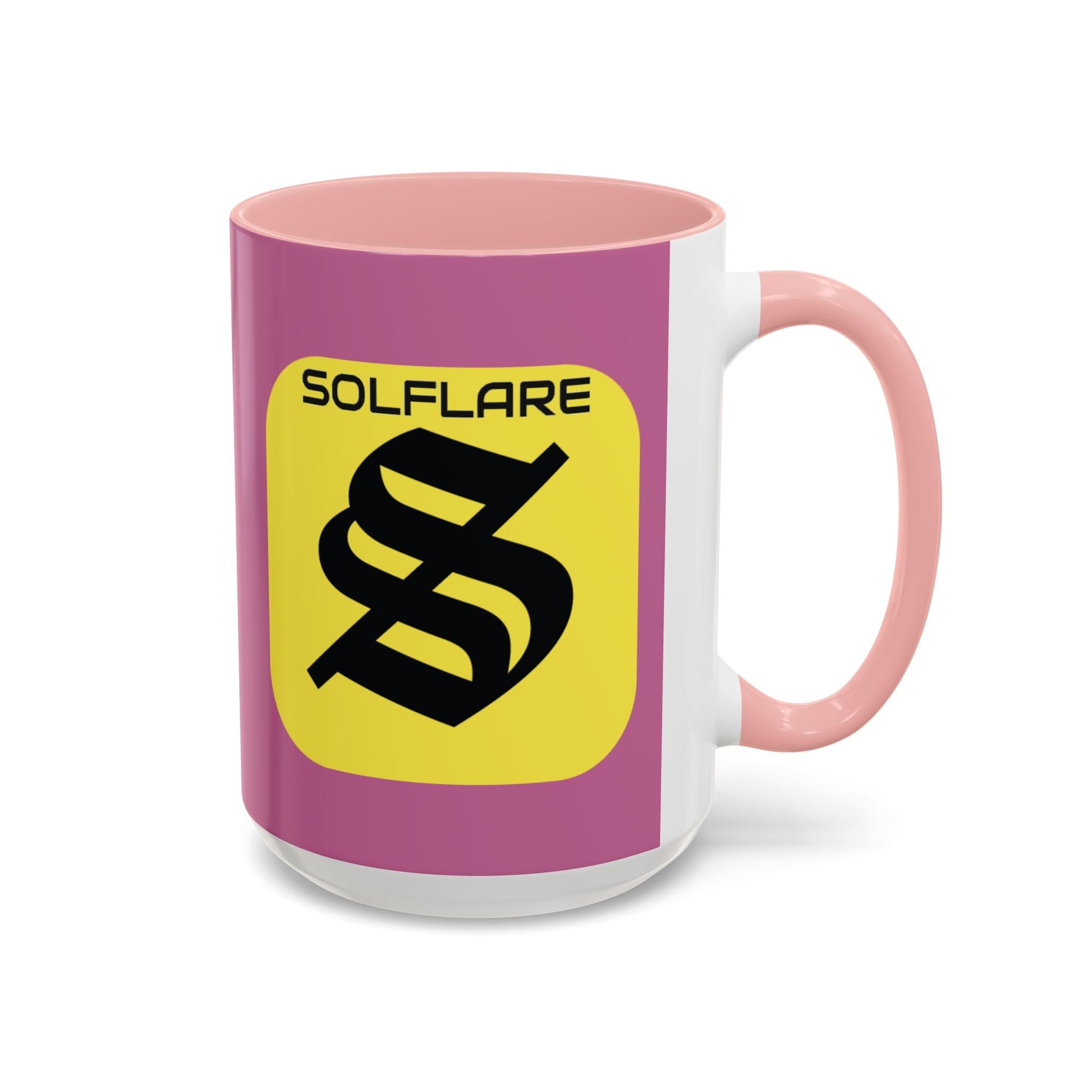 SolflareLogo Pink Accent Mug by cypherpunkgear.com – cypherpunkgear.com | Cypherpunk Merch