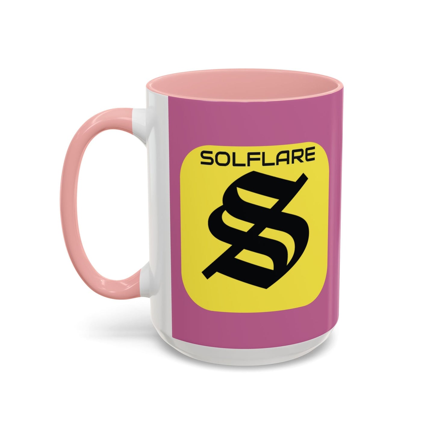 SolflareLogo Pink Accent Mug by cypherpunkgear.com – cypherpunkgear.com | Cypherpunk Merch