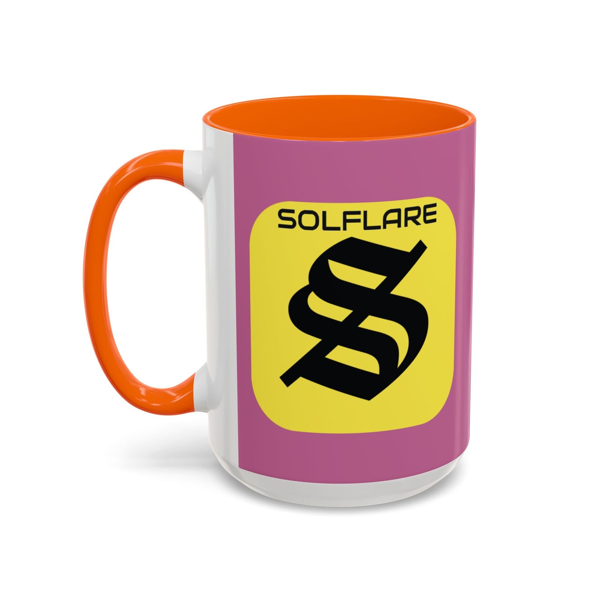 SolflareLogo Pink Accent Mug by cypherpunkgear.com – cypherpunkgear.com | Cypherpunk Merch