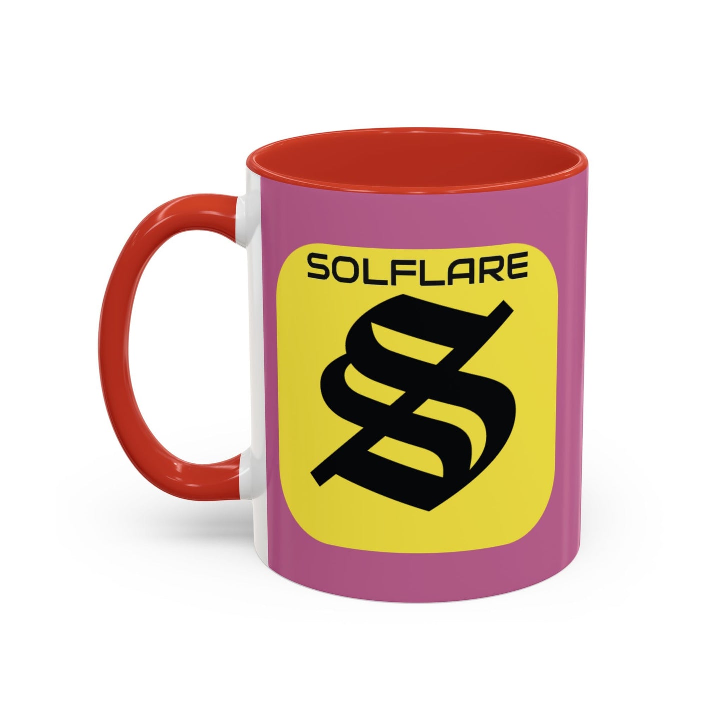 SolflareLogo Pink Accent Mug by cypherpunkgear.com – cypherpunkgear.com | Cypherpunk Merch