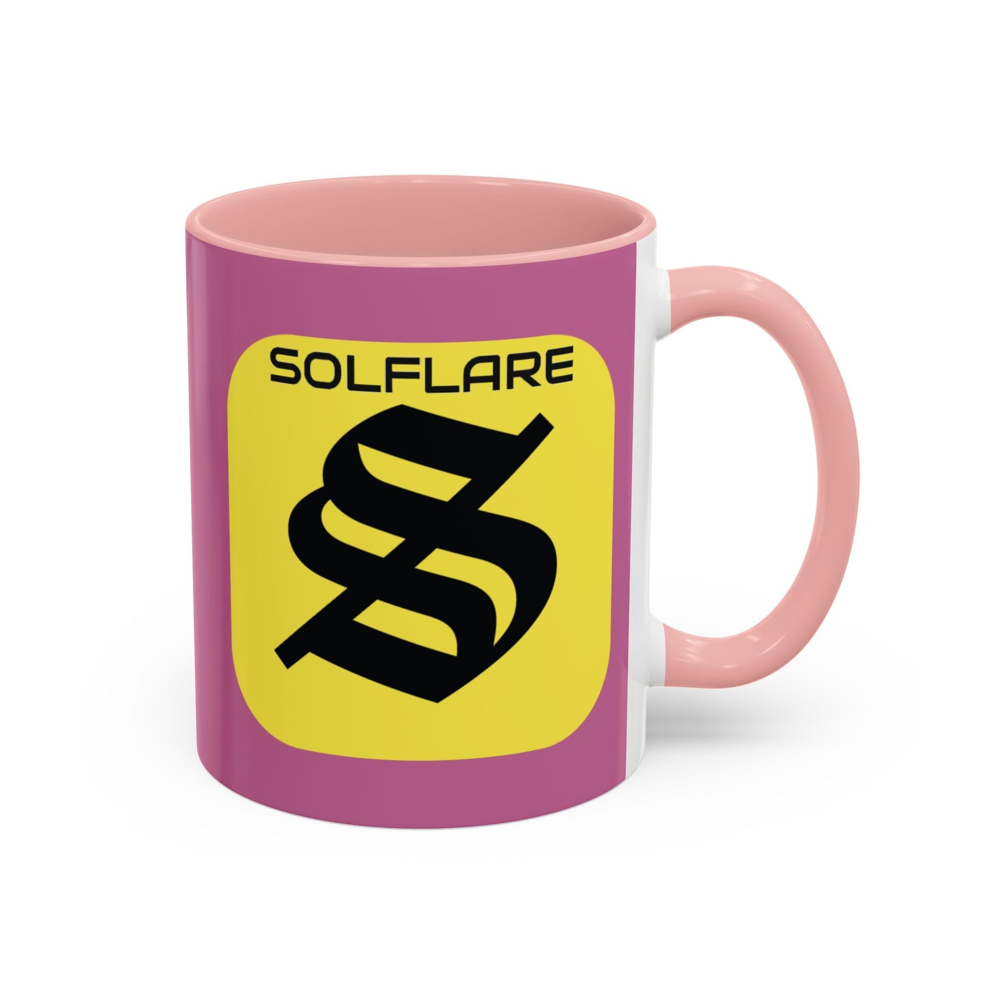 SolflareLogo Pink Accent Mug by cypherpunkgear.com – cypherpunkgear.com | Cypherpunk Merch