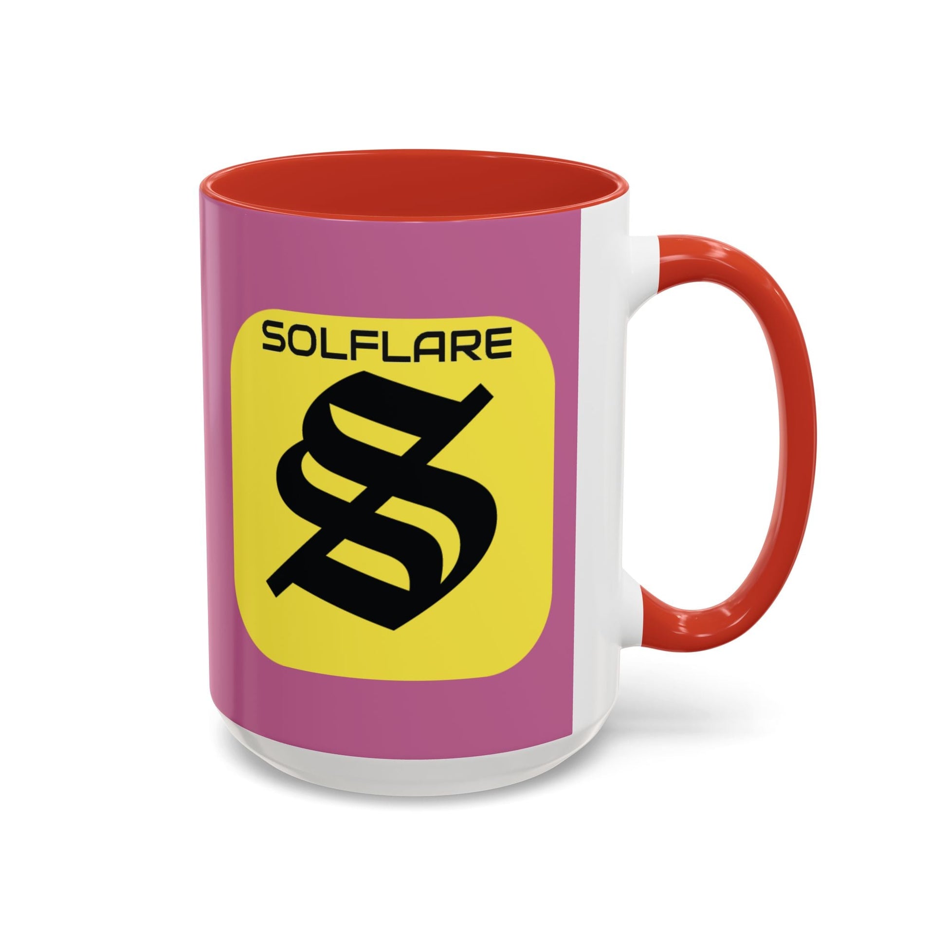 SolflareLogo Pink Accent Mug by cypherpunkgear.com – cypherpunkgear.com | Cypherpunk Merch