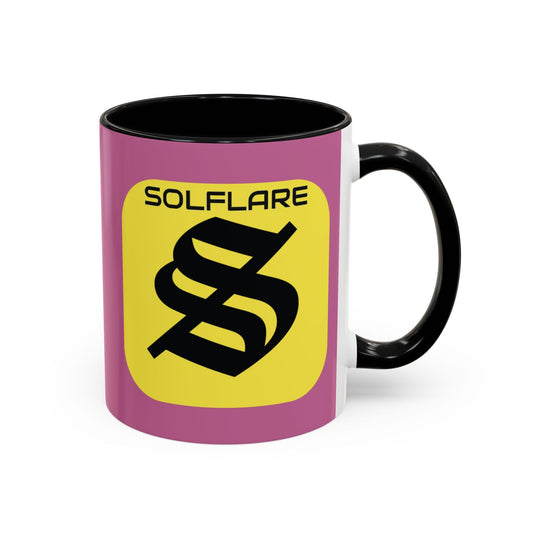 SolflareLogo Pink Accent Mug by cypherpunkgear.com – cypherpunkgear.com | Cypherpunk Merch