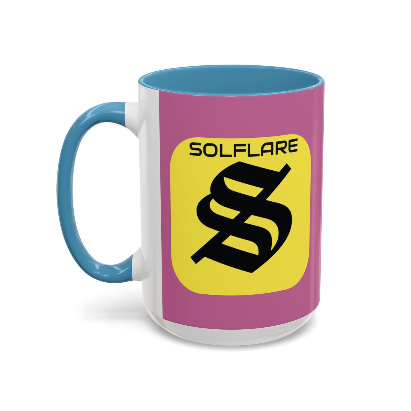 SolflareLogo Pink Accent Mug by cypherpunkgear.com – cypherpunkgear.com | Cypherpunk Merch