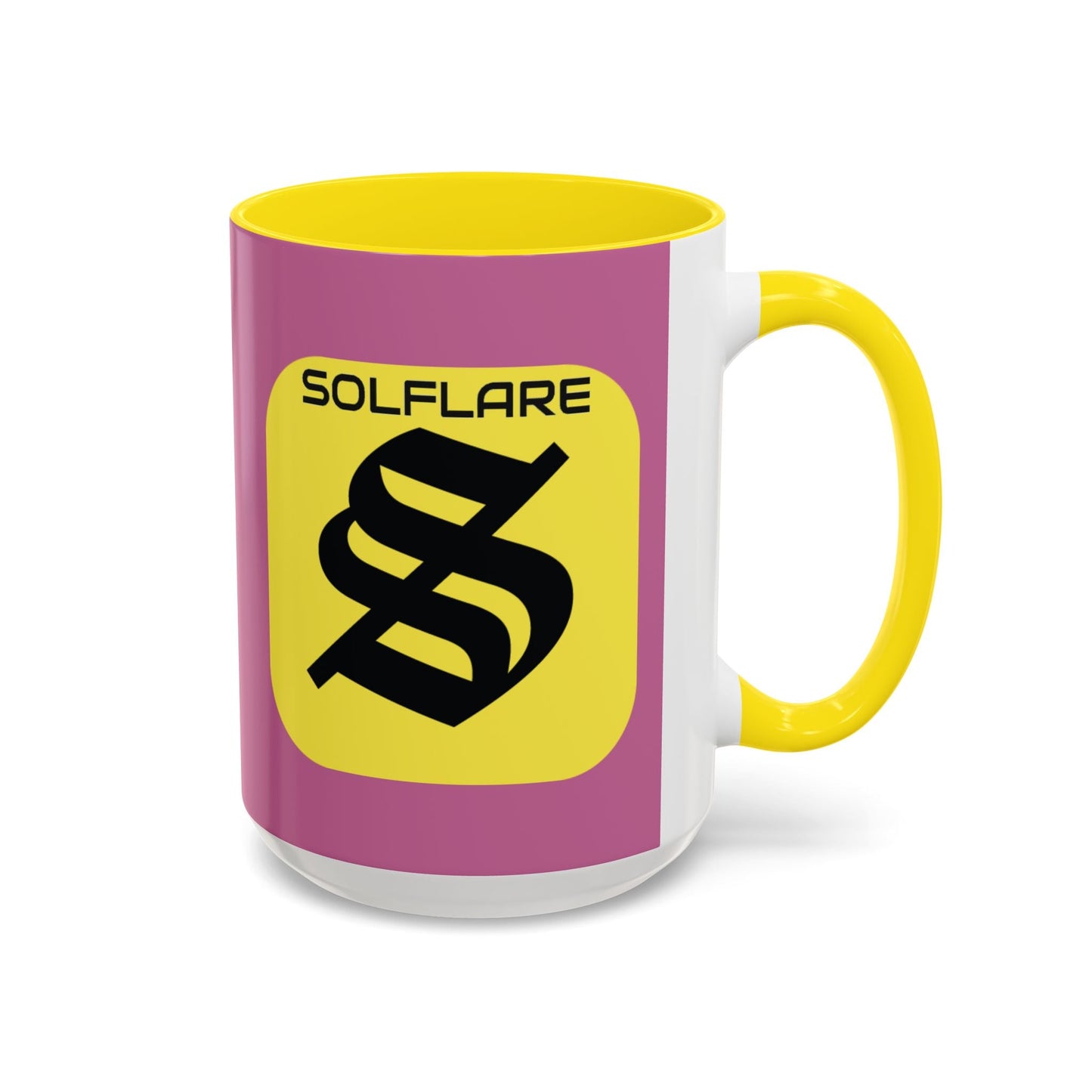 SolflareLogo Pink Accent Mug by cypherpunkgear.com – cypherpunkgear.com | Cypherpunk Merch