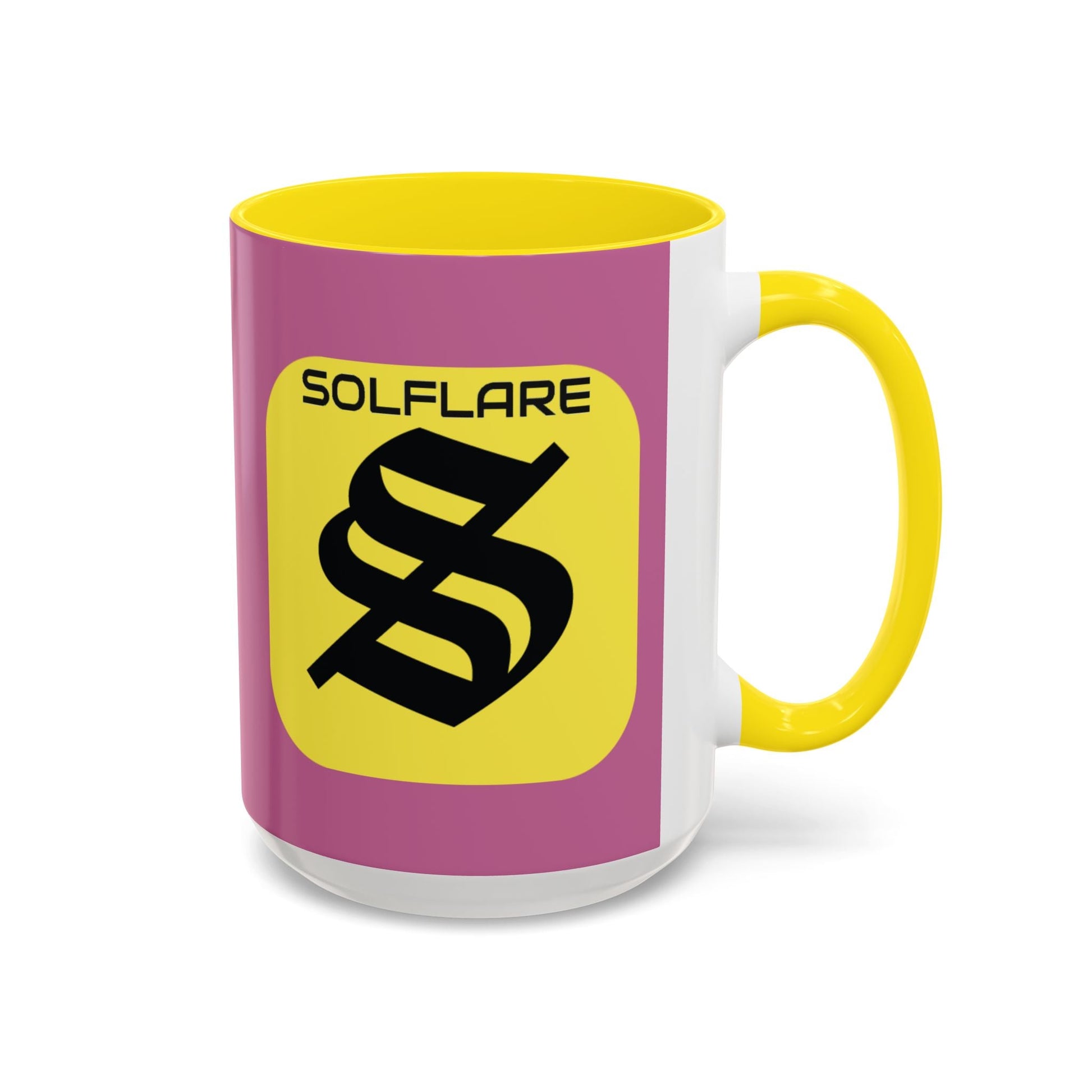 SolflareLogo Pink Accent Mug by cypherpunkgear.com – cypherpunkgear.com | Cypherpunk Merch