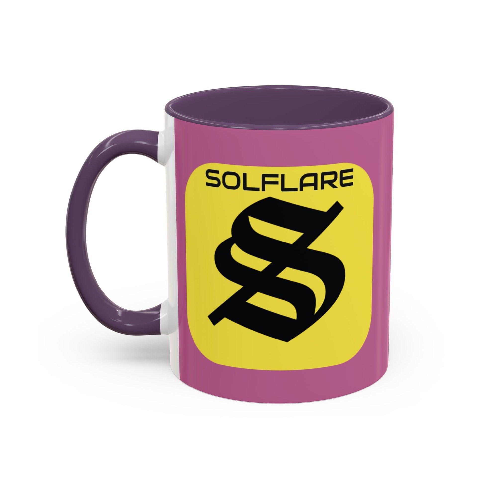 SolflareLogo Pink Accent Mug by cypherpunkgear.com – cypherpunkgear.com | Cypherpunk Merch