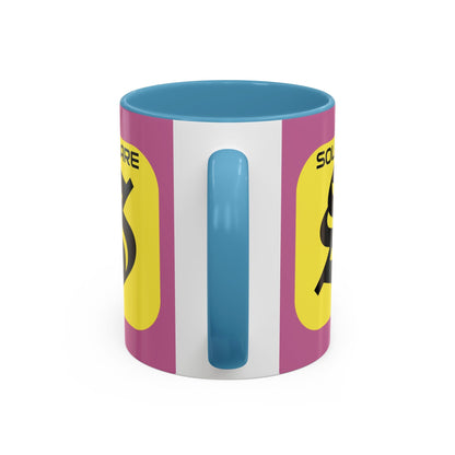 SolflareLogo Pink Accent Mug by cypherpunkgear.com – cypherpunkgear.com | Cypherpunk Merch