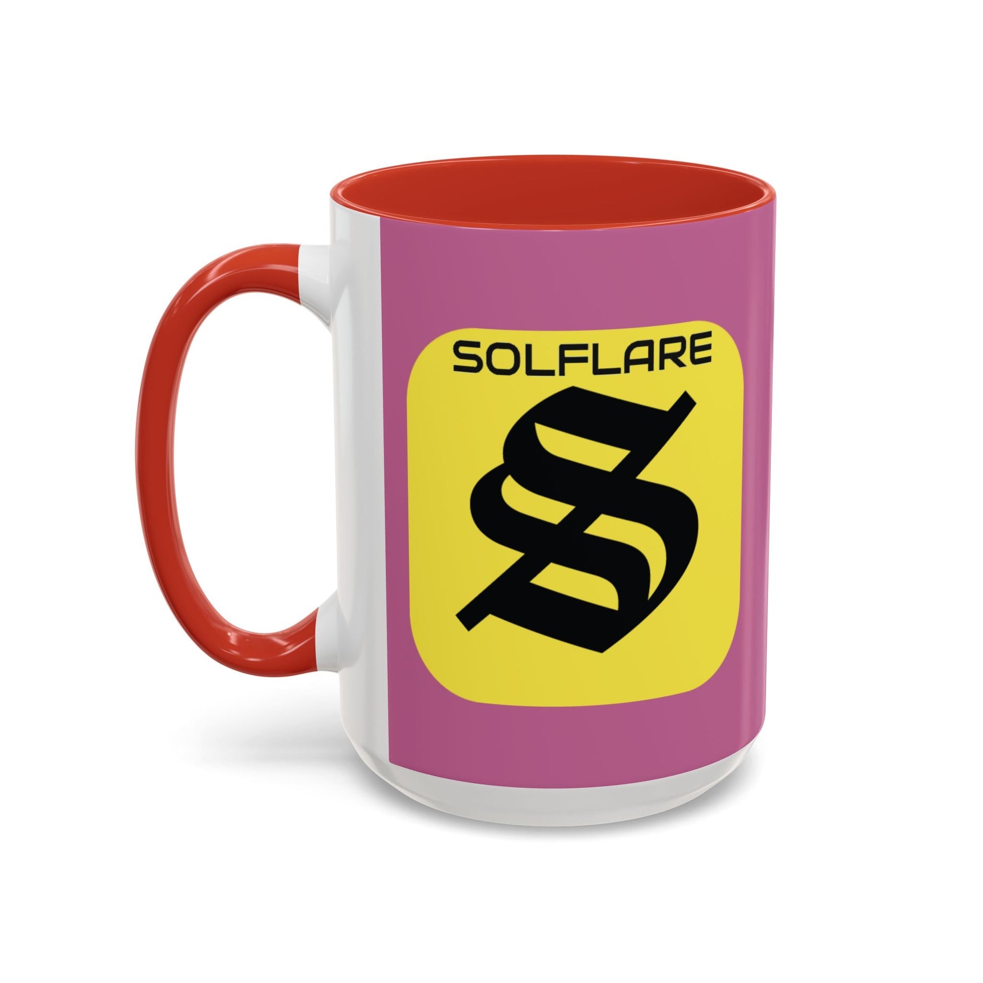 SolflareLogo Pink Accent Mug by cypherpunkgear.com – cypherpunkgear.com | Cypherpunk Merch