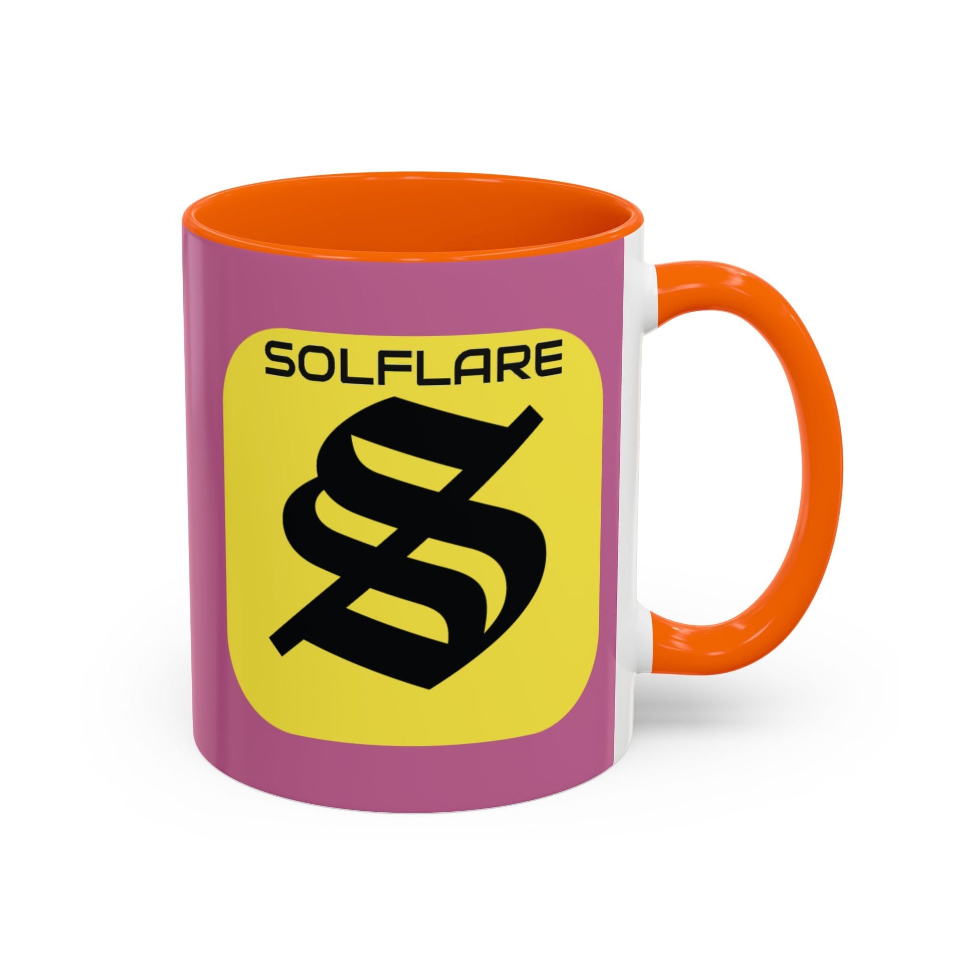 SolflareLogo Pink Accent Mug by cypherpunkgear.com – cypherpunkgear.com | Cypherpunk Merch