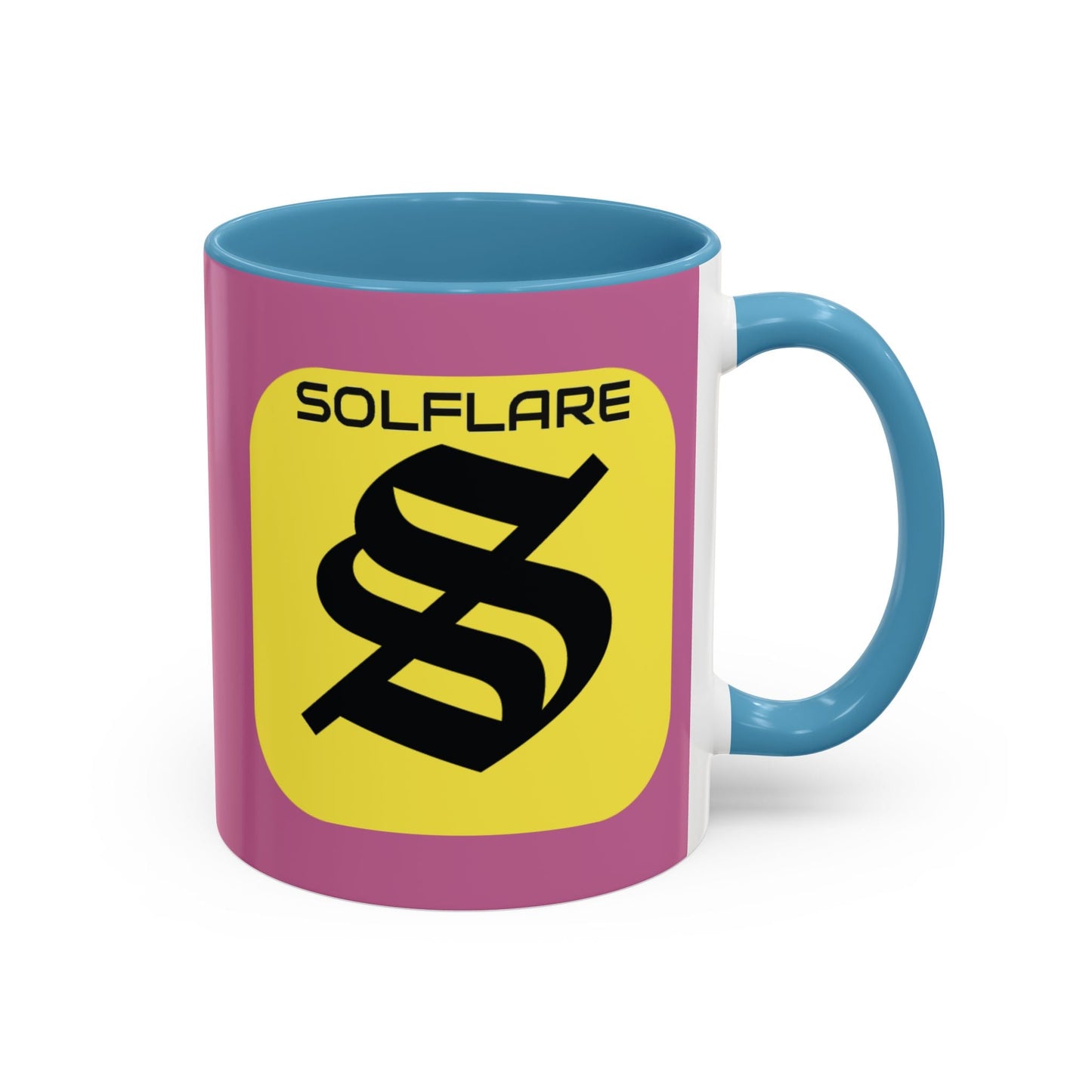 SolflareLogo Pink Accent Mug by cypherpunkgear.com – cypherpunkgear.com | Cypherpunk Merch