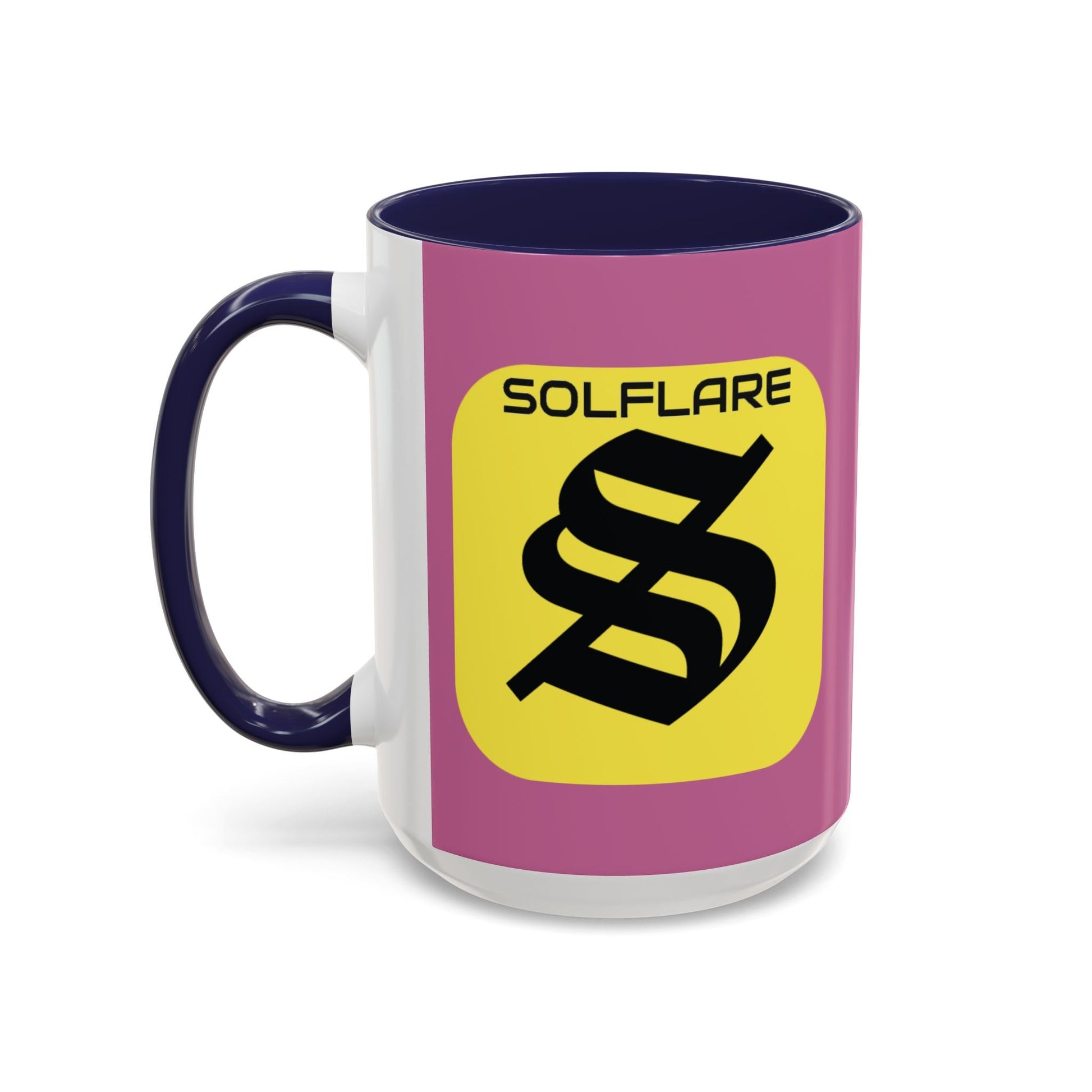 SolflareLogo Pink Accent Mug by cypherpunkgear.com – cypherpunkgear.com | Cypherpunk Merch