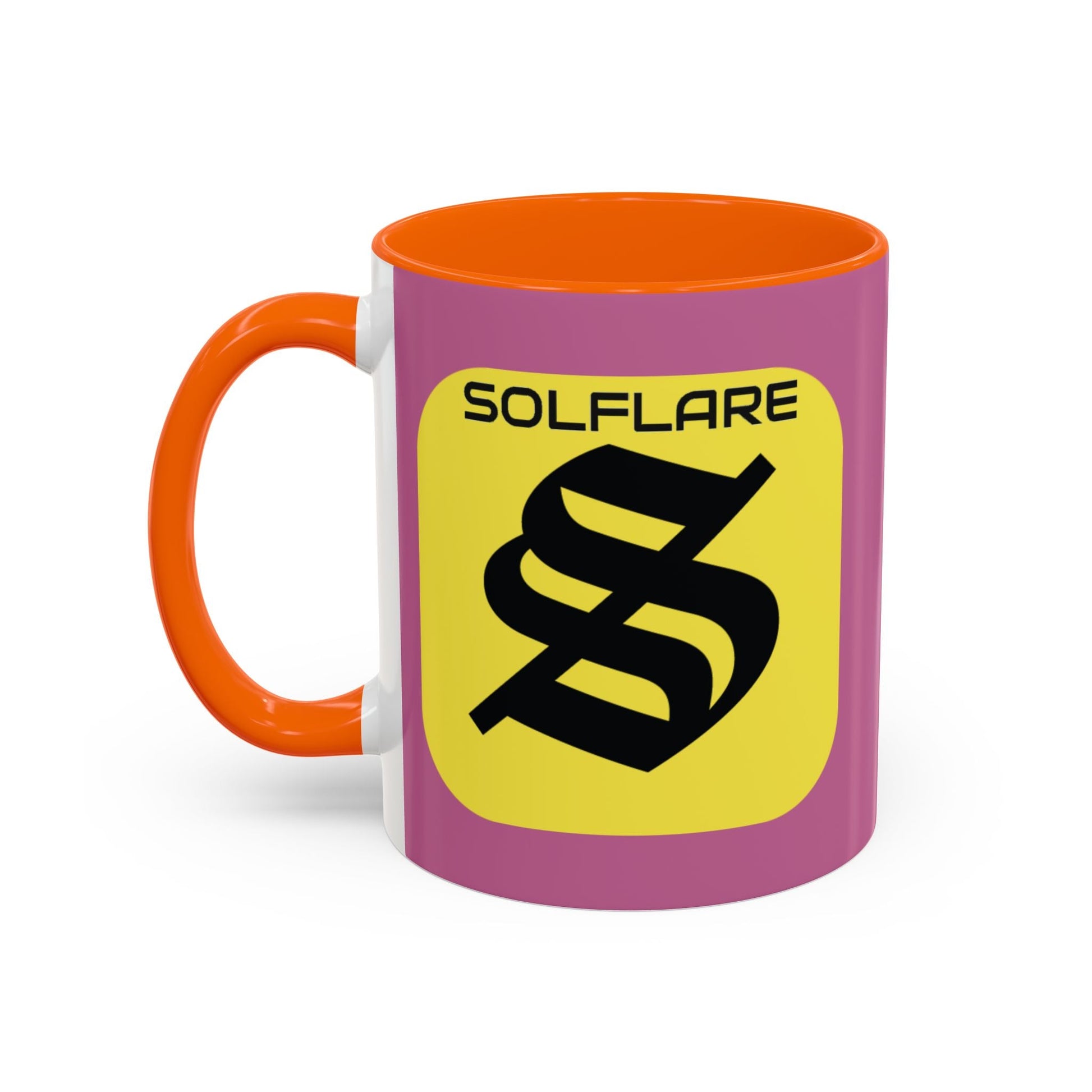 SolflareLogo Pink Accent Mug by cypherpunkgear.com – cypherpunkgear.com | Cypherpunk Merch