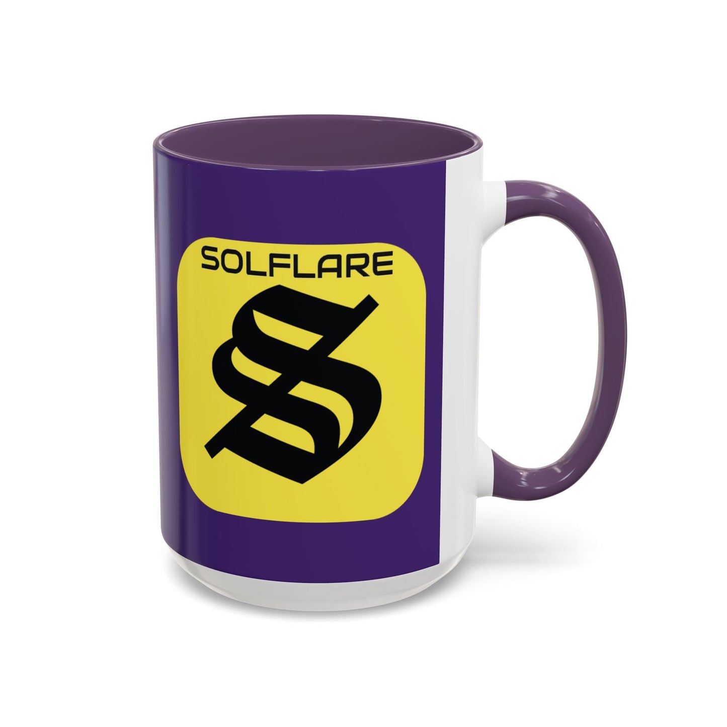 SolflareLogo Purple Accent Mug by cypherpunkgear.com – cypherpunkgear.com | Cypherpunk Merch