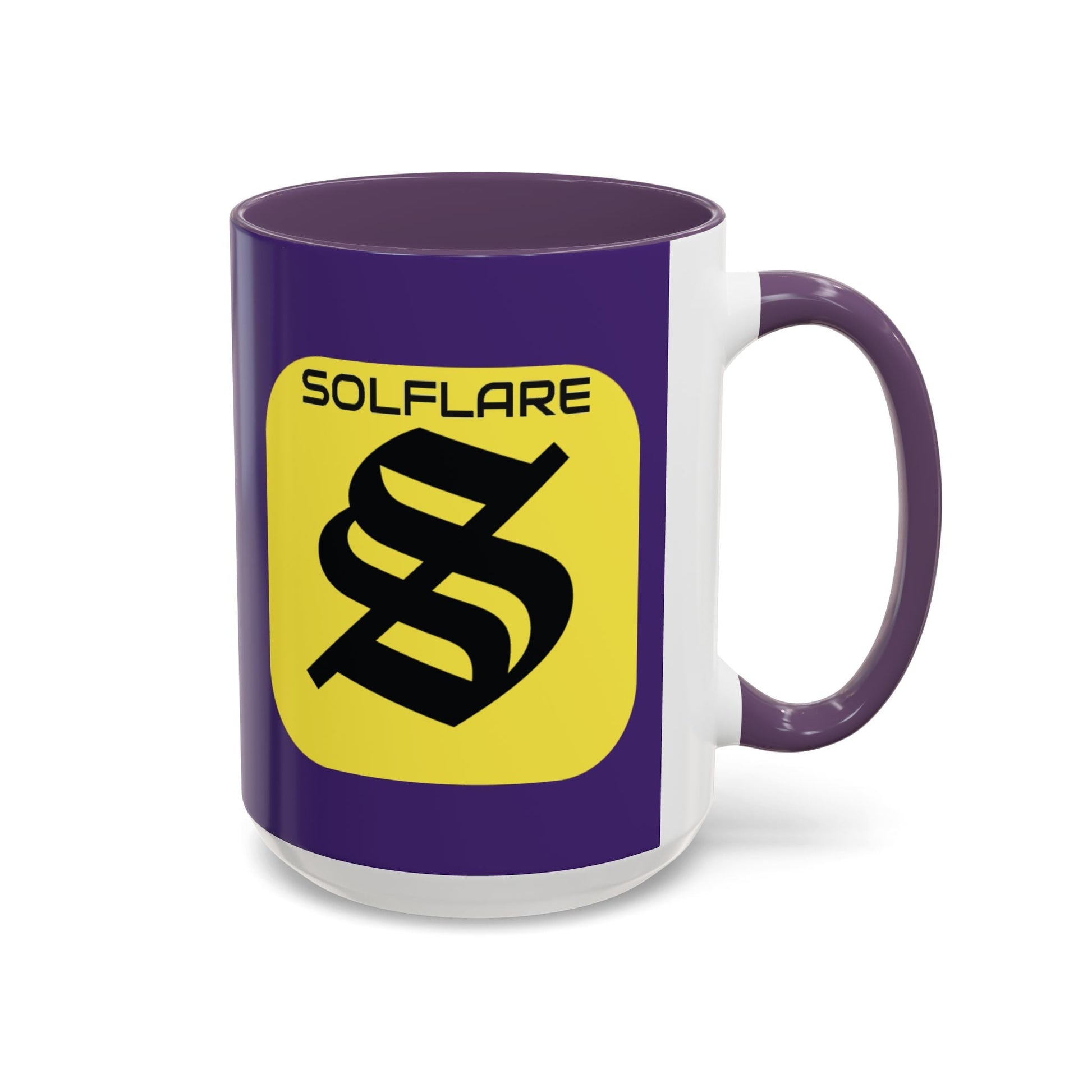 SolflareLogo Purple Accent Mug by cypherpunkgear.com – cypherpunkgear.com | Cypherpunk Merch