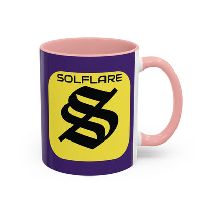 SolflareLogo Purple Accent Mug by cypherpunkgear.com – cypherpunkgear.com | Cypherpunk Merch