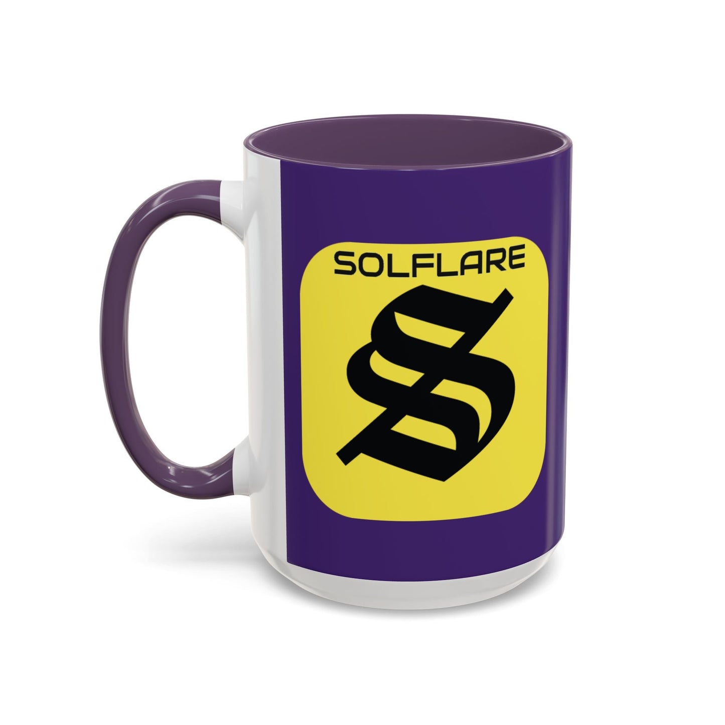 SolflareLogo Purple Accent Mug by cypherpunkgear.com – cypherpunkgear.com | Cypherpunk Merch