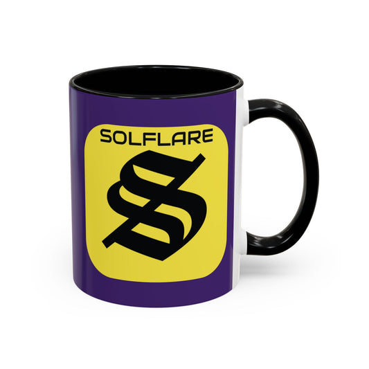 SolflareLogo Purple Accent Mug by cypherpunkgear.com – cypherpunkgear.com | Cypherpunk Merch
