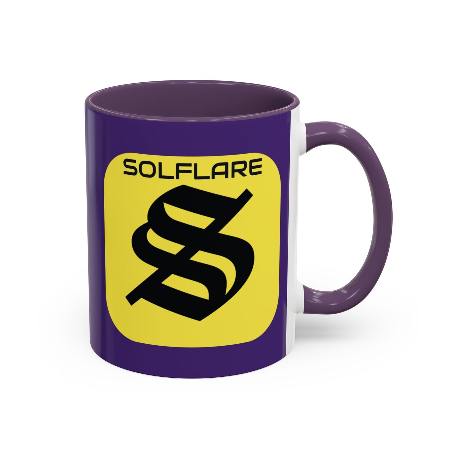 SolflareLogo Purple Accent Mug by cypherpunkgear.com – cypherpunkgear.com | Cypherpunk Merch