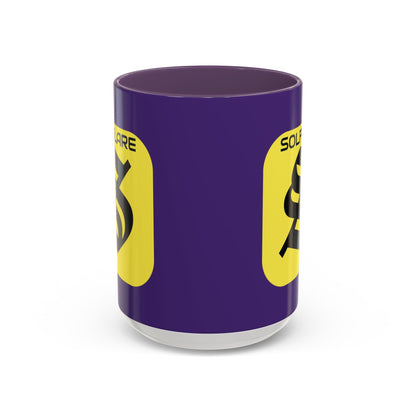 SolflareLogo Purple Accent Mug by cypherpunkgear.com – cypherpunkgear.com | Cypherpunk Merch