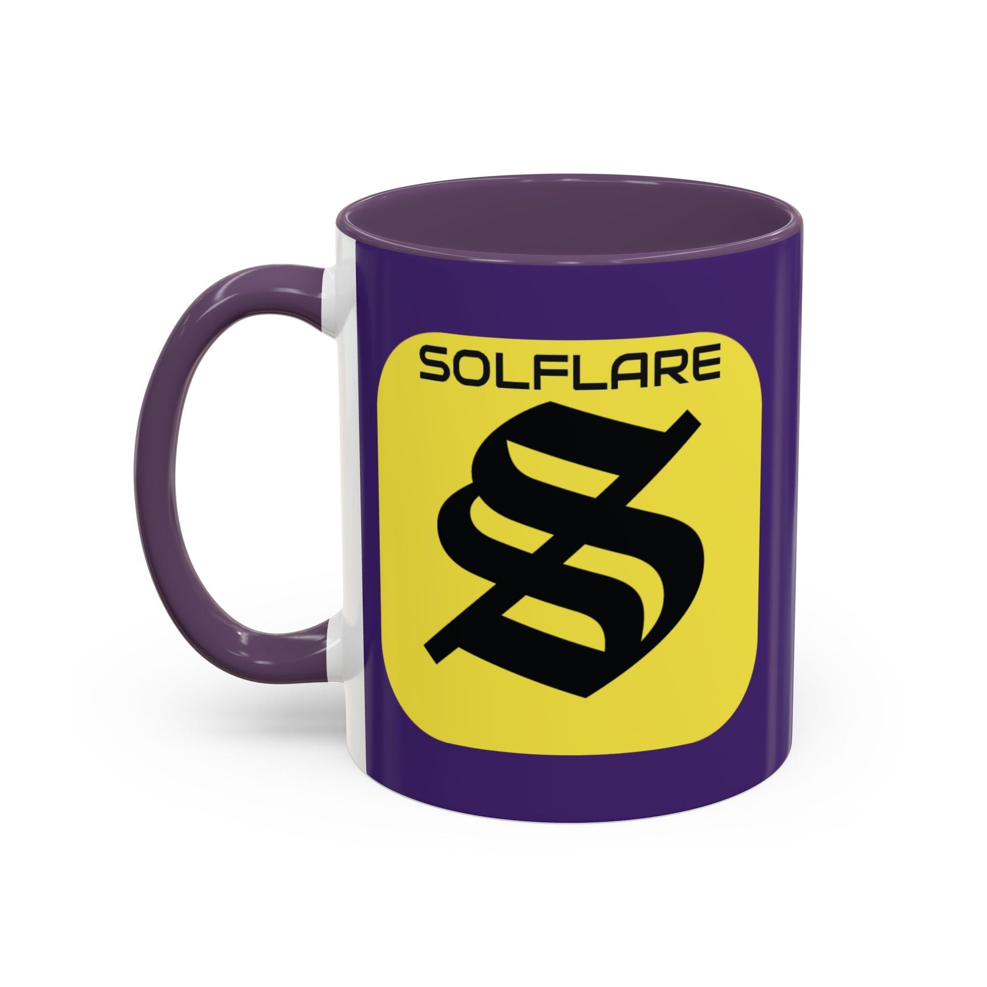 SolflareLogo Purple Accent Mug by cypherpunkgear.com – cypherpunkgear.com | Cypherpunk Merch
