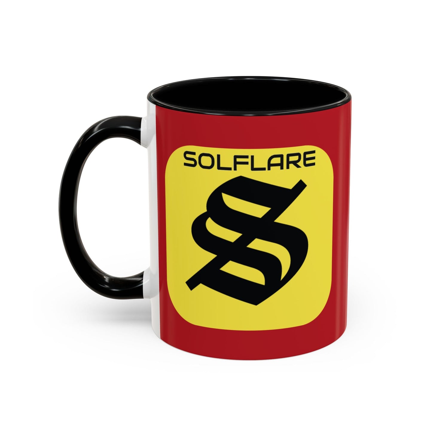SolflareLogo Red Accent Mug by cypherpunkgear.com – cypherpunkgear.com | Cypherpunk Merch