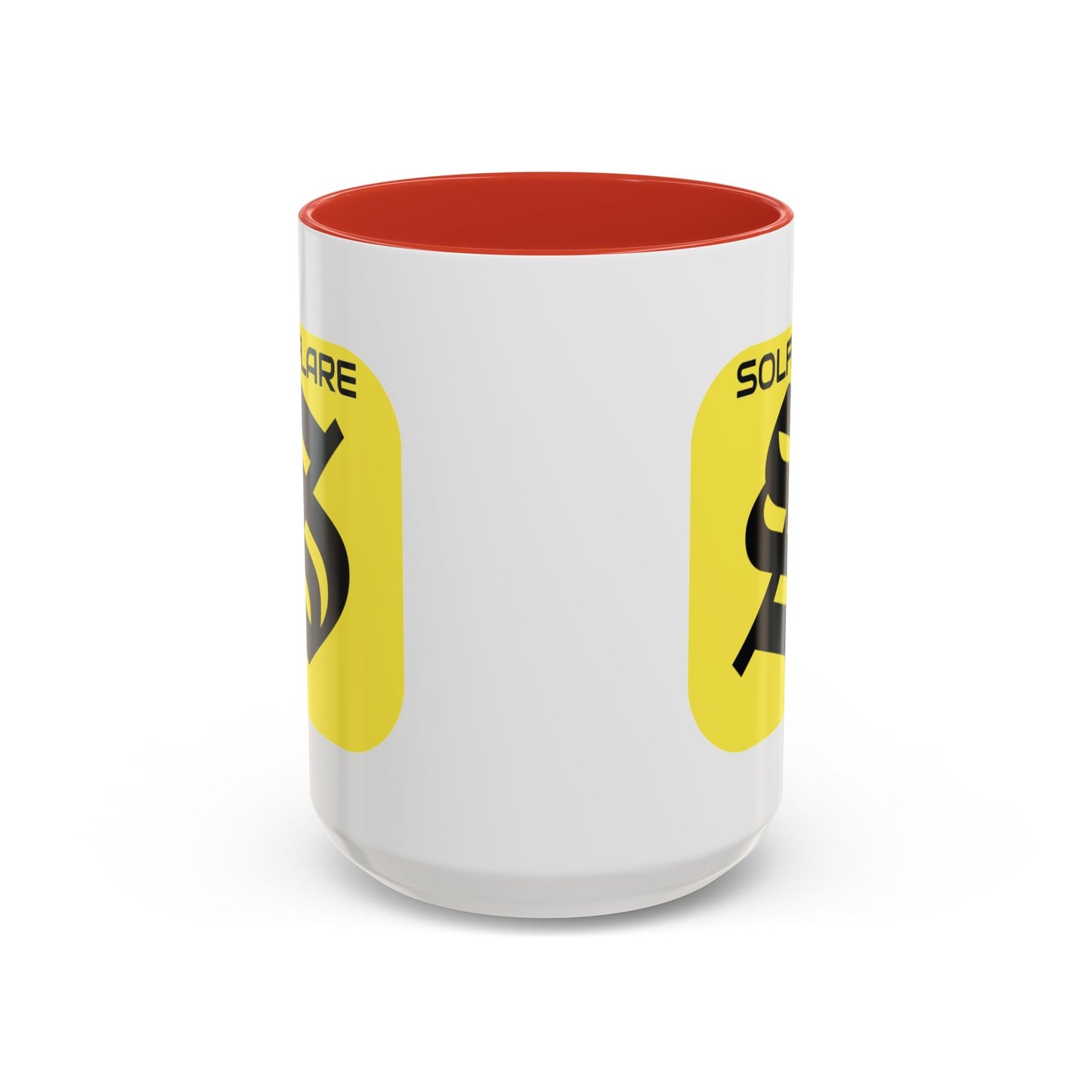 SolflareLogo White Accent Mug by cypherpunkgear.com – cypherpunkgear.com | Cypherpunk Merch