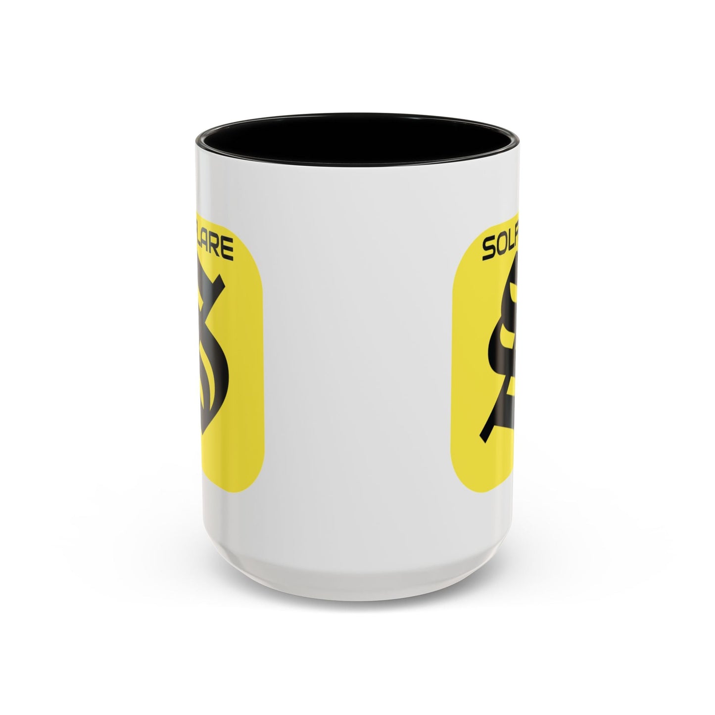 SolflareLogo White Accent Mug by cypherpunkgear.com – cypherpunkgear.com | Cypherpunk Merch