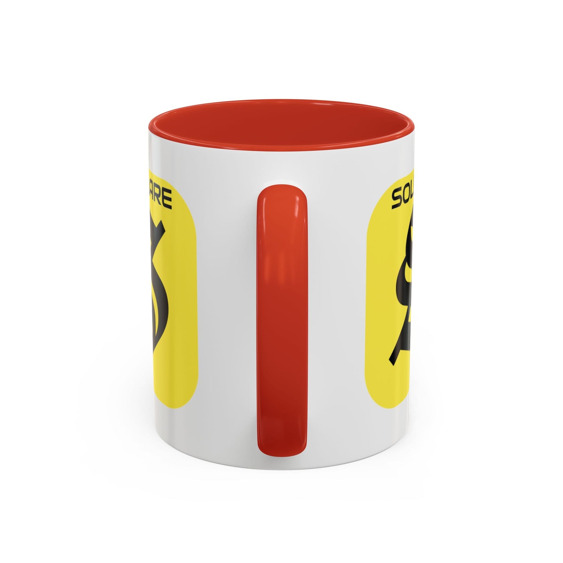 SolflareLogo White Accent Mug by cypherpunkgear.com – cypherpunkgear.com | Cypherpunk Merch