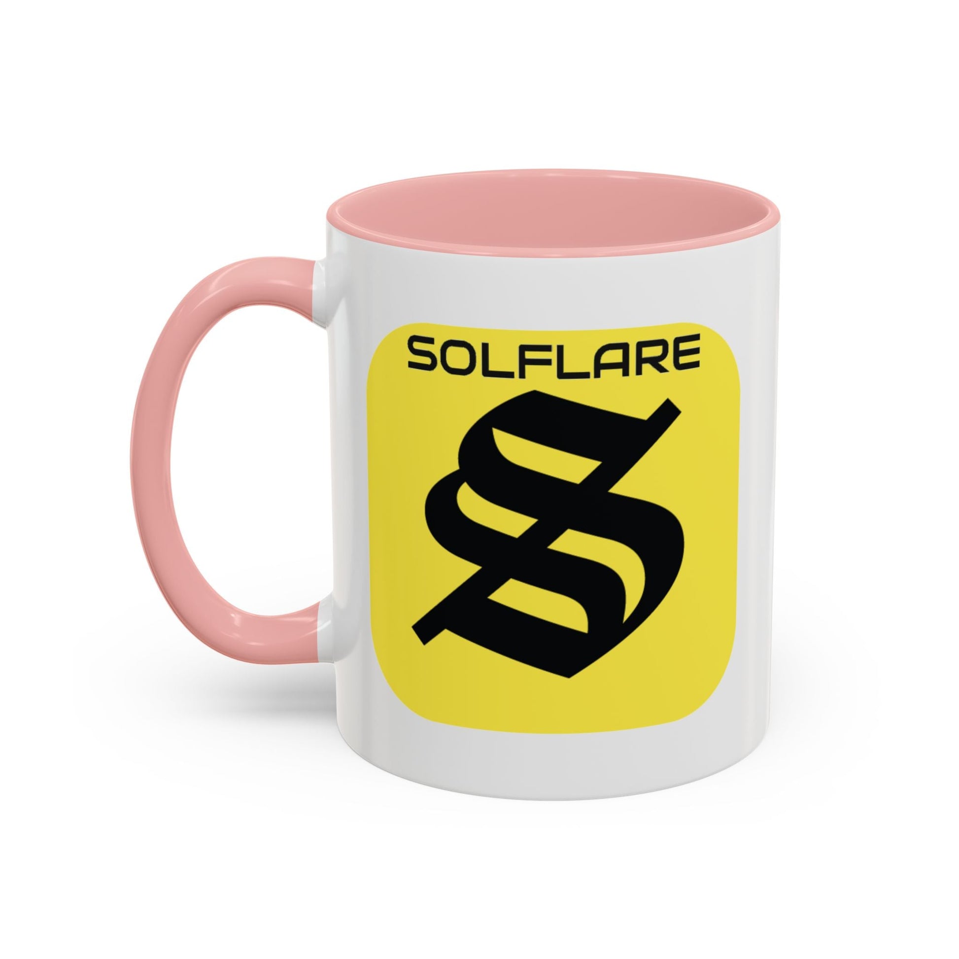 SolflareLogo White Accent Mug by cypherpunkgear.com – cypherpunkgear.com | Cypherpunk Merch