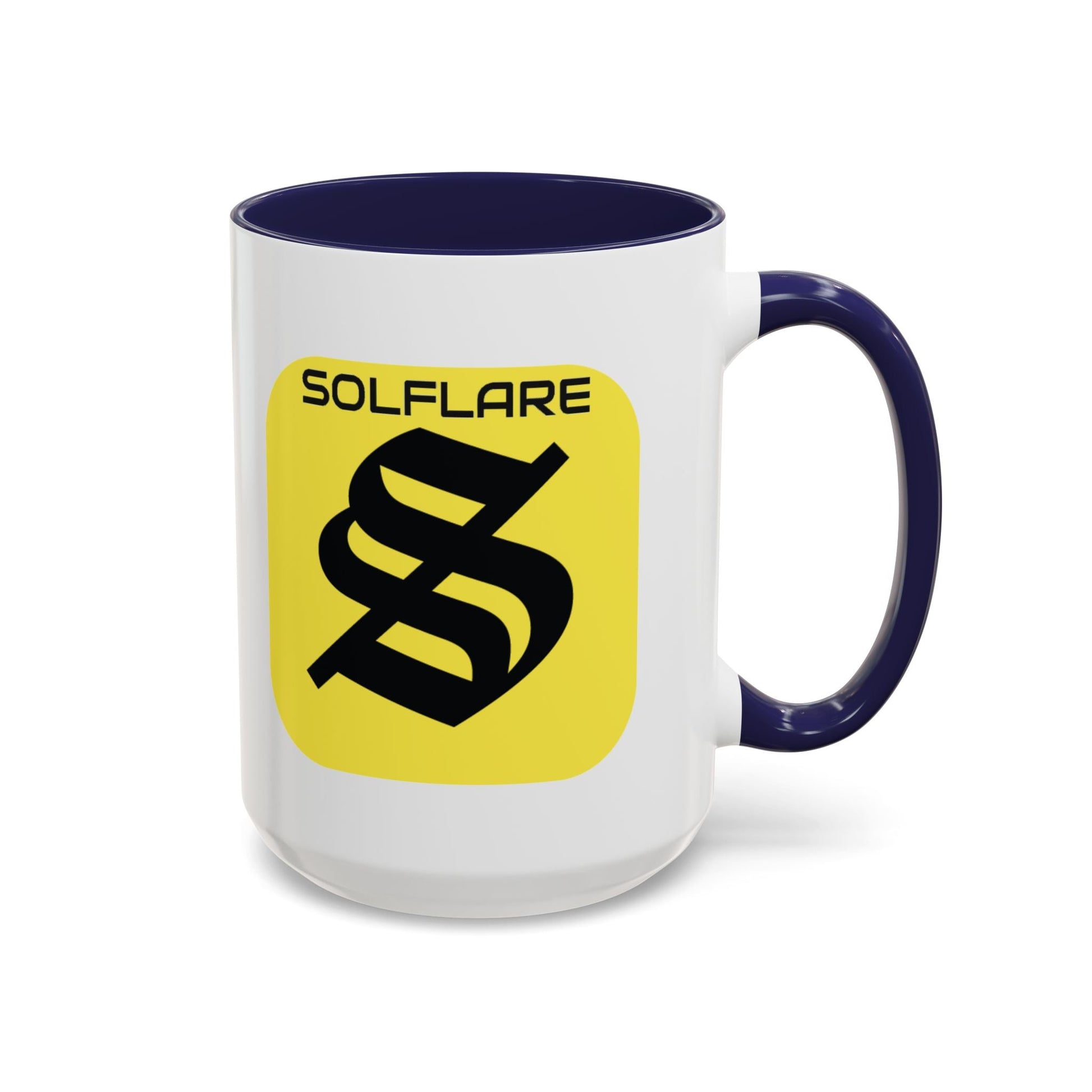 SolflareLogo White Accent Mug by cypherpunkgear.com – cypherpunkgear.com | Cypherpunk Merch