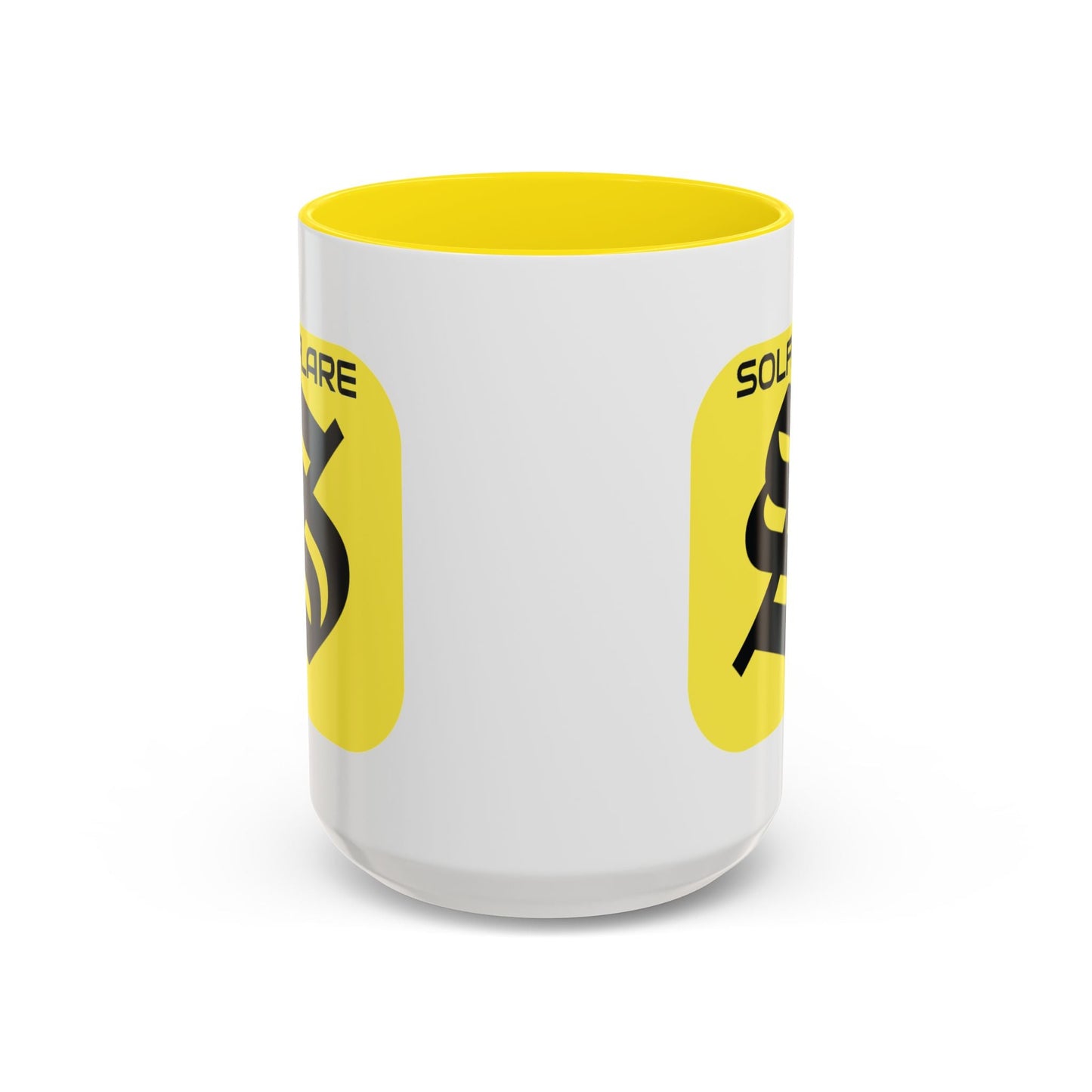 SolflareLogo White Accent Mug by cypherpunkgear.com – cypherpunkgear.com | Cypherpunk Merch
