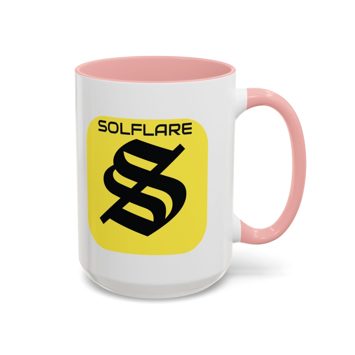 SolflareLogo White Accent Mug by cypherpunkgear.com – cypherpunkgear.com | Cypherpunk Merch