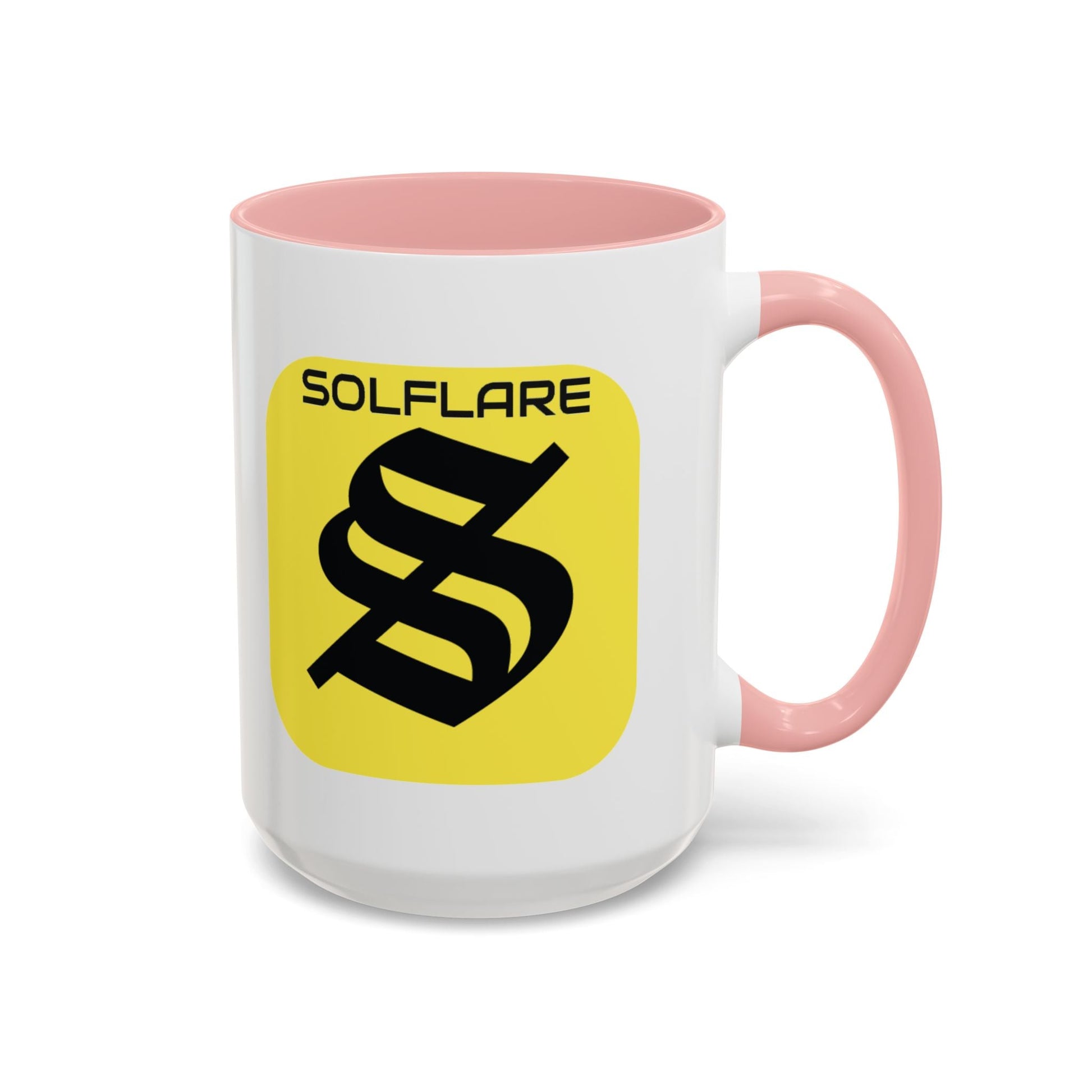 SolflareLogo White Accent Mug by cypherpunkgear.com – cypherpunkgear.com | Cypherpunk Merch