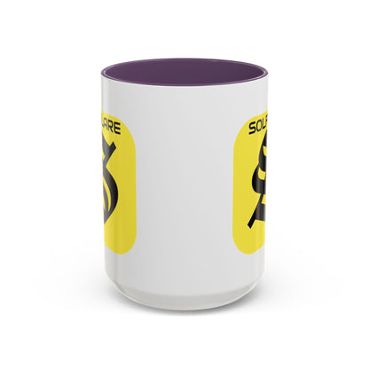 SolflareLogo White Accent Mug by cypherpunkgear.com – cypherpunkgear.com | Cypherpunk Merch