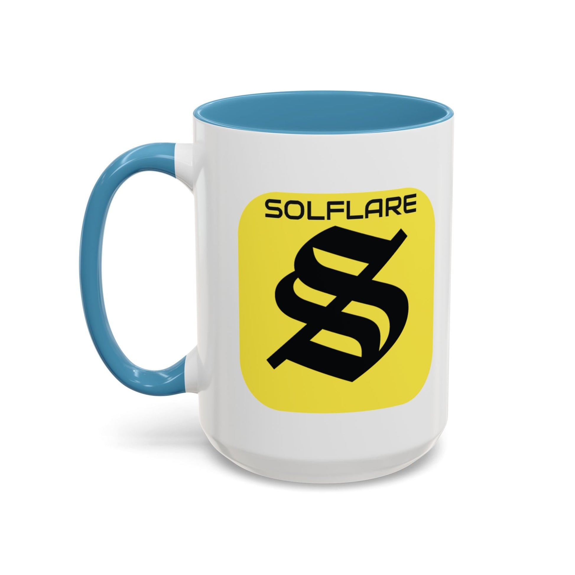 SolflareLogo White Accent Mug by cypherpunkgear.com – cypherpunkgear.com | Cypherpunk Merch