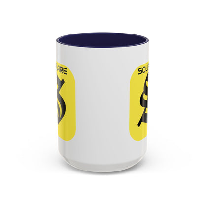 SolflareLogo White Accent Mug by cypherpunkgear.com – cypherpunkgear.com | Cypherpunk Merch