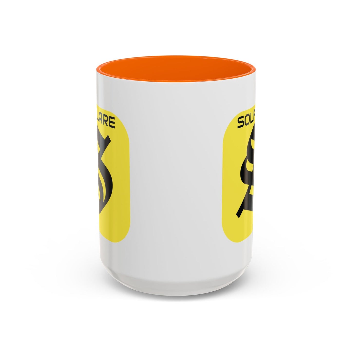 SolflareLogo White Accent Mug by cypherpunkgear.com – cypherpunkgear.com | Cypherpunk Merch