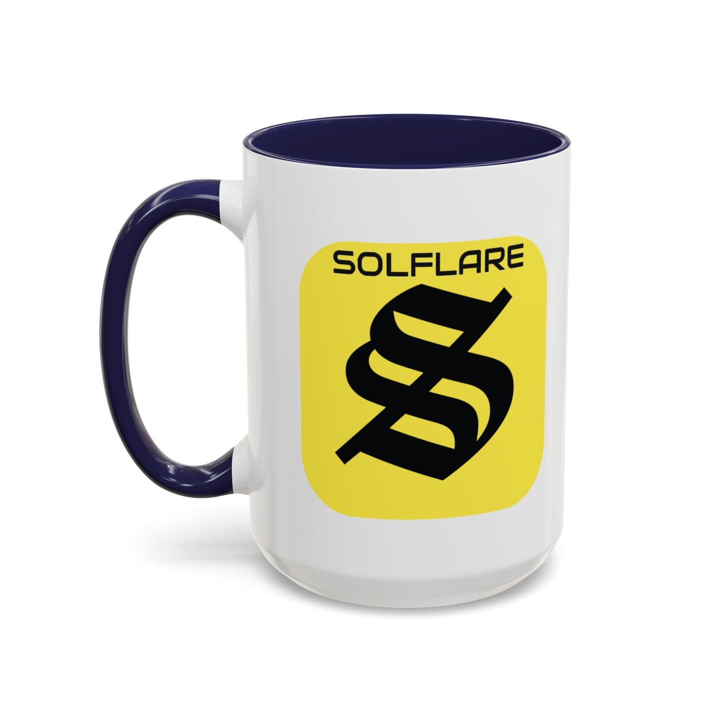 SolflareLogo White Accent Mug by cypherpunkgear.com – cypherpunkgear.com | Cypherpunk Merch