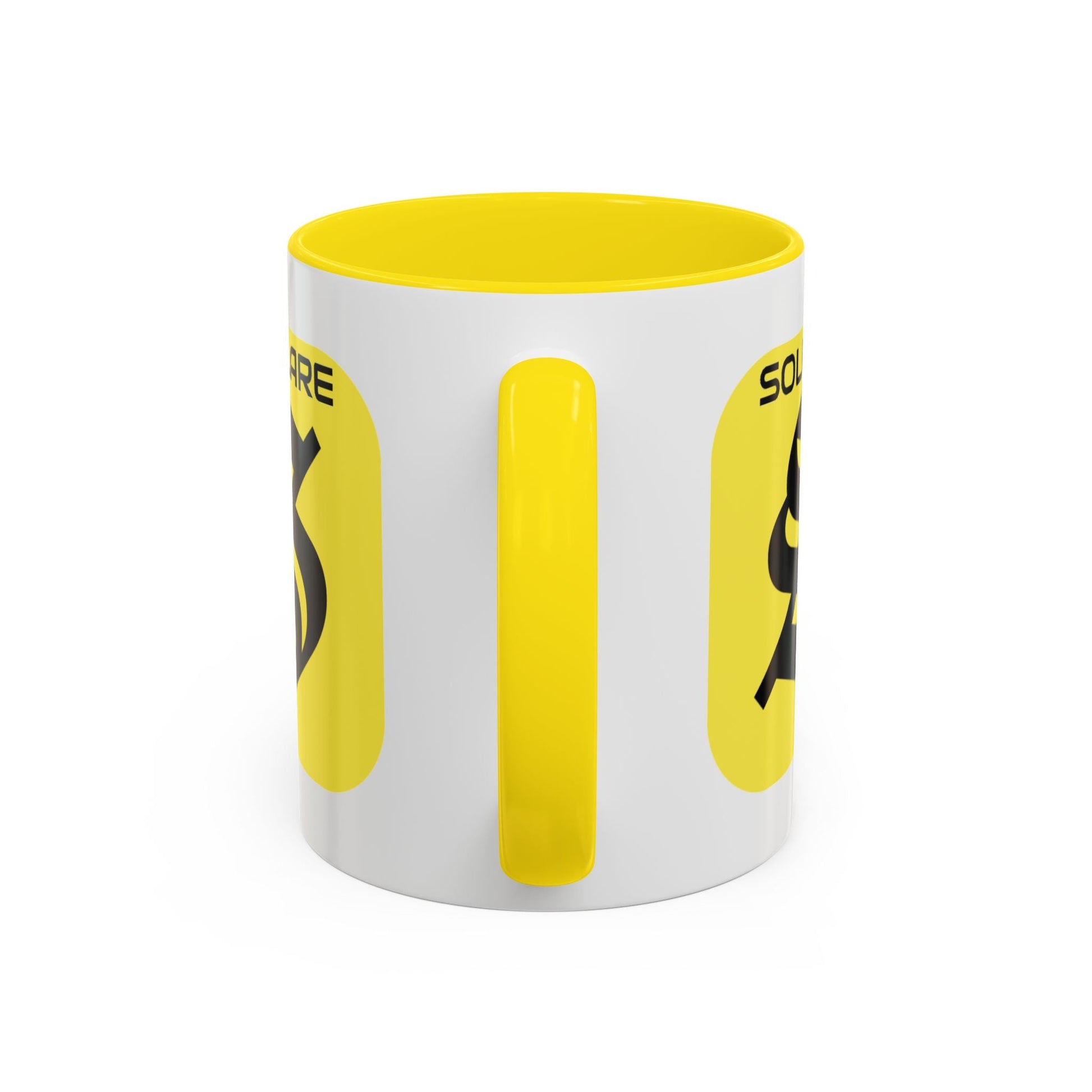 SolflareLogo White Accent Mug by cypherpunkgear.com – cypherpunkgear.com | Cypherpunk Merch